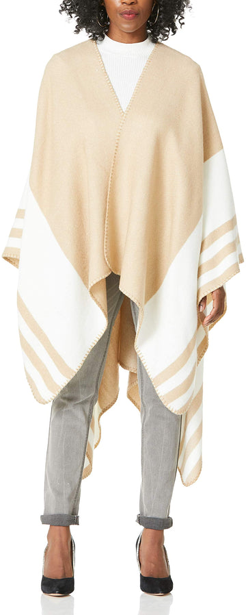 Neutral Striped Shawl Wrap